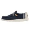 Wally Break Stitch - Navy -Modern Shoe Hub 110792568 WALLYLINEN NATURALNAVY 1