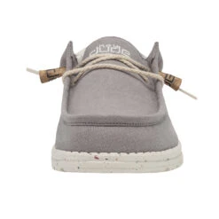 Wally Break Stitch - Grey 11 Wally Break Stitch - Grey -Modern Shoe Hub 110793297 WALLY LINEN NATURAL GREY LEFT 4 1