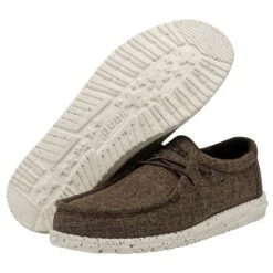Wally Linen - Dark Brown 10 Wally Linen - Dark Brown -Modern Shoe Hub 112471628 WALLY ECO LINEN DARK BROWN LEFT 3