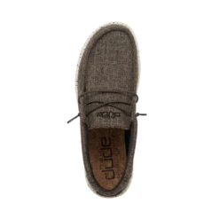 Wally Linen - Dark Brown 13 Wally Linen - Dark Brown -Modern Shoe Hub 112471628 WALLY ECO LINEN DARK BROWN LEFT 6