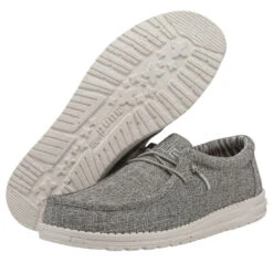 Wally Blend - Iron 10 Wally Blend - Iron -Modern Shoe Hub 112473915 WALLY ECO LINEN IRON LEFT 3