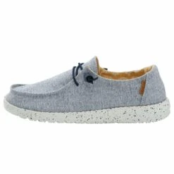 Wendy Chambray - White Blue -Modern Shoe Hub 121410119 WENDY CHAMBRAY WHITE BLUE 01