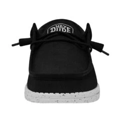 Wally Slub Canvas - Black 11 Wally Slub Canvas - Black -Modern Shoe Hub 40009 001 WALLYSLUBCANVAS BLACK LEFTFRONT