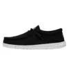 Wally Slub Canvas - Black -Modern Shoe Hub 40009 001 WALLYSLUBCANVAS BLACK LEFTSIDE