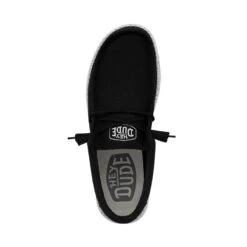 Wally Slub Canvas - Black 13 Wally Slub Canvas - Black -Modern Shoe Hub 40009 001 WALLYSLUBCANVAS BLACK LEFTTOP