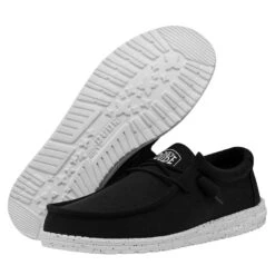 Wally Slub Canvas - Black 10 Wally Slub Canvas - Black -Modern Shoe Hub 40009 001 WALLYSLUBCANVAS BLACK PAIRBOTTOM