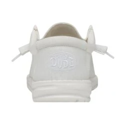Wally Slub Canvas - White 12 Wally Slub Canvas - White -Modern Shoe Hub 40009 100 WALLYSLUBCANVAS WHITE LEFTBACK