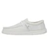 Wally Slub Canvas - White -Modern Shoe Hub 40009 100 WALLYSLUBCANVAS WHITE LEFTSIDE