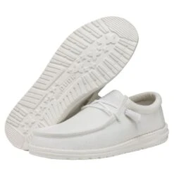 Wally Slub Canvas - White 10 Wally Slub Canvas - White -Modern Shoe Hub 40009 100 WALLYSLUBCANVAS WHITE PAIRBOTTOM