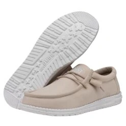Wally Slub Canvas - Natural 10 Wally Slub Canvas - Natural -Modern Shoe Hub 40009 106 WALLYSLUBCANVAS NATURAL PAIRBOTTOM