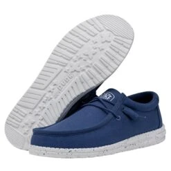 Wally Slub Canvas - True Blue -Modern Shoe Hub 40009 428 WALLYSLUBCANVAS TRUEBLUE PAIRBOTTOM