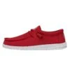 Wally Slub Canvas - Red -Modern Shoe Hub 40009 610 WALLYSLUBCANVAS RED LEFTSIDE