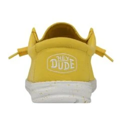 Wally Slub Canvas - Empire Yellow -Modern Shoe Hub 40009 76I WALLYSLUBCANVAS EMPIREYELLOW LEFTBACK