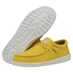 Wally Slub Canvas - Empire Yellow -Modern Shoe Hub 40009 76I WALLYSLUBCANVAS EMPIREYELLOW PAIRBOTTOM