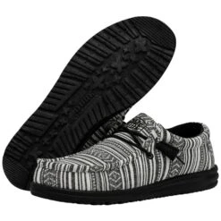 Wally Serape - Black Gravel -Modern Shoe Hub 40017 0YB WALLY SERAPE BLACK GRAVEL LEFT 3