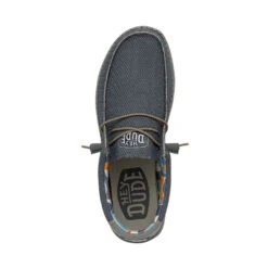 Wally Sox Triple Needle - Blue Shadow -Modern Shoe Hub 40020 3US WALLYSOXTRIPLENEEDLE BLUESHADOW LEFTTOP