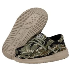 Wally Toddler Camouflage - Tiger Stripe Camo -Modern Shoe Hub 40027 9CJ WALLYTODDLERCAMOUFLAGE TIGERSTRIPECAMO PAIRBOTTOM