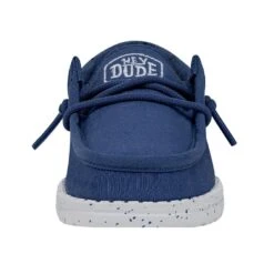 Wally Toddler Slub Canvas - True Blue 11 Wally Toddler Slub Canvas - True Blue -Modern Shoe Hub 40029 428 WALLYTODDLERSLUBCANVAS TRUEBLUE LEFTFRONT