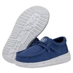 Wally Toddler Slub Canvas - True Blue 10 Wally Toddler Slub Canvas - True Blue -Modern Shoe Hub 40029 428 WALLYTODDLERSLUBCANVAS TRUEBLUE PAIRBOTTOM