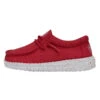Wally Toddler Slub Canvas - Red -Modern Shoe Hub 40029 610 WALLYTODDLERSLUBCANVAS RED LEFTSIDE 1