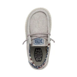 Wally Toddler Patriotic - Off White Patriotic -Modern Shoe Hub 40031 1K1 WALLYTODDLERPATRIOTIC OFFWHITEPATRIOTIC LEFTTOP