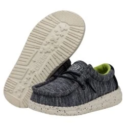 Wally Toddler Stretch - Navy Speckle -Modern Shoe Hub 40035 4MP WALLYTODDLERSTRETCH NAVYSPECKLE PAIRBOTTOM