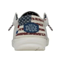 Wally Youth - Off White Patriotic -Modern Shoe Hub 40040 1K1 WALLYYOUTH OFFWHITEPATRIOTIC LEFTBACK