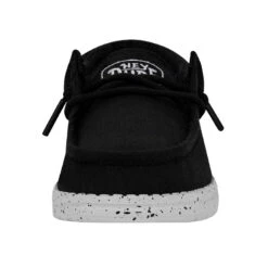 Wally Youth Slub Canvas - Black 10 Wally Youth Slub Canvas - Black -Modern Shoe Hub 40044 001 WALLYYOUTHSLUBCANVAS BLACK LEFTFRONT