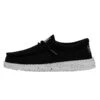 Wally Youth Slub Canvas - Black -Modern Shoe Hub 40044 001 WALLYYOUTHSLUBCANVAS BLACK LEFTSIDE