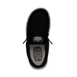 Wally Youth Slub Canvas - Black 12 Wally Youth Slub Canvas - Black -Modern Shoe Hub 40044 001 WALLYYOUTHSLUBCANVAS BLACK LEFTTOP