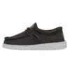 Wally Youth Slub Canvas - Dark Grey -Modern Shoe Hub 40044 029 WALLYYOUTHSLUBCANVAS DARKGREY LEFTSIDE