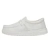 Wally Youth Slub Canvas - White 1 Wally Youth Slub Canvas - White -Modern Shoe Hub 40044 100 WALLYYOUTHSLUBCANVAS WHITE LEFTSIDE