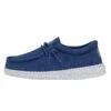 Wally Youth Slub Canvas - True Blue -Modern Shoe Hub 40044 428 WALLYYOUTHSLUBCANVAS TRUEBLUE LEFTSIDE