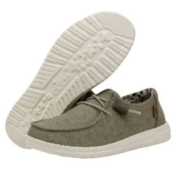 Wendy Chambray - Sage -Modern Shoe Hub 40058 330 WENDY CHAMBRAY SAGE LEFT 3