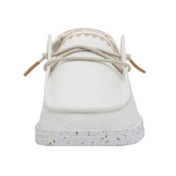 Wendy Chambray - White Sand -Modern Shoe Hub 40059 1KJ WENDY CHAMBRAY WOVEN WHITE SAND LEFT 4
