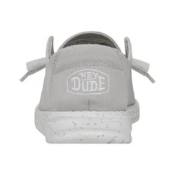 Wendy Slub Canvas - Light Grey -Modern Shoe Hub 40063 007 WENDYSLUBCANVAS LIGHTGREY LEFTBACK