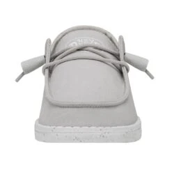 Wendy Slub Canvas - Light Grey -Modern Shoe Hub 40063 007 WENDYSLUBCANVAS LIGHTGREY LEFTFRONT