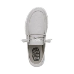 Wendy Slub Canvas - Light Grey -Modern Shoe Hub 40063 007 WENDYSLUBCANVAS LIGHTGREY LEFTTOP