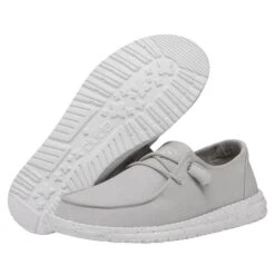 Wendy Slub Canvas - Light Grey -Modern Shoe Hub 40063 007 WENDYSLUBCANVAS LIGHTGREY PAIRBOTTOM
