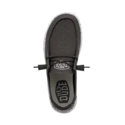 Wendy Slub Canvas - Dark Grey -Modern Shoe Hub 40063 029 WENDY SLUB CANVAS DARK GREY LEFT 6