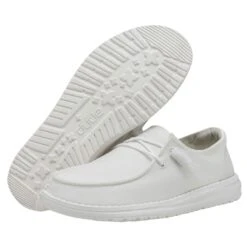 Wendy Slub Canvas - White -Modern Shoe Hub 40063 100 WENDY SLUB CANVAS WHITE LEFT 3