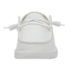 Wendy Slub Canvas - White -Modern Shoe Hub 40063 100 WENDY SLUB CANVAS WHITE LEFT 4