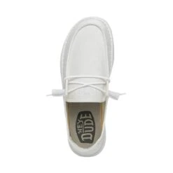 Wendy Slub Canvas - White -Modern Shoe Hub 40063 100 WENDY SLUB CANVAS WHITE LEFT 6