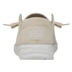 Wendy Slub Canvas - Natural -Modern Shoe Hub 40063 106 WENDYSLUBCANVAS NATURAL LEFTBACK