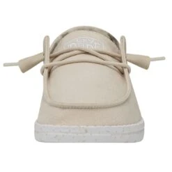 Wendy Slub Canvas - Natural -Modern Shoe Hub 40063 106 WENDYSLUBCANVAS NATURAL LEFTFRONT