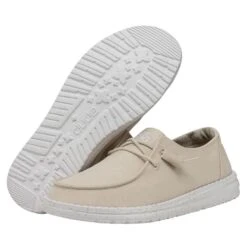 Wendy Slub Canvas - Natural -Modern Shoe Hub 40063 106 WENDYSLUBCANVAS NATURAL PAIRBOTTOM