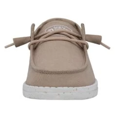 Wendy Slub Canvas - Tan -Modern Shoe Hub 40063 265 WENDYSLUBCANVAS TAN LEFTFRONT
