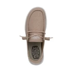 Wendy Slub Canvas - Tan -Modern Shoe Hub 40063 265 WENDYSLUBCANVAS TAN LEFTTOP