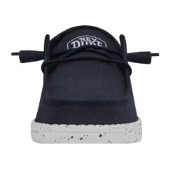 Wendy Slub Canvas - Navy -Modern Shoe Hub 40063 410 WENDYSLUBCANVAS NAVY LEFTFRONT 1