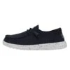 Wendy Slub Canvas - Navy -Modern Shoe Hub 40063 410 WENDYSLUBCANVAS NAVY LEFTSIDE 1